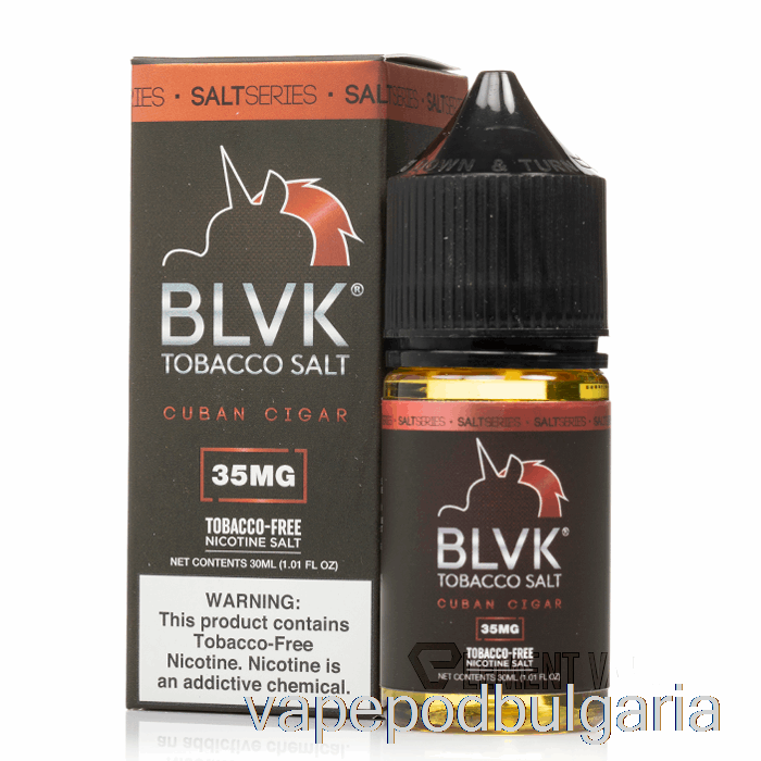 Vape 10000 Дръпки Cuban Cigar Salt - Blvk - 30ml 35mg